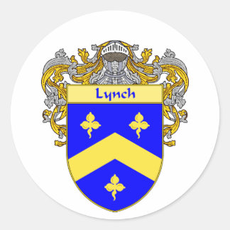 Lynch Coat of Arms (Mantled) Classic Round Sticker