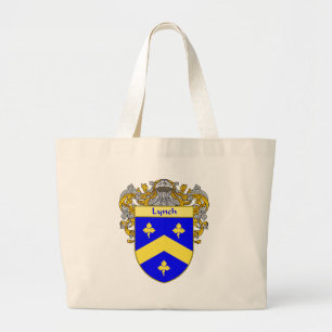 Lynch Coat of Arms (Mantled) Large Tote Bag