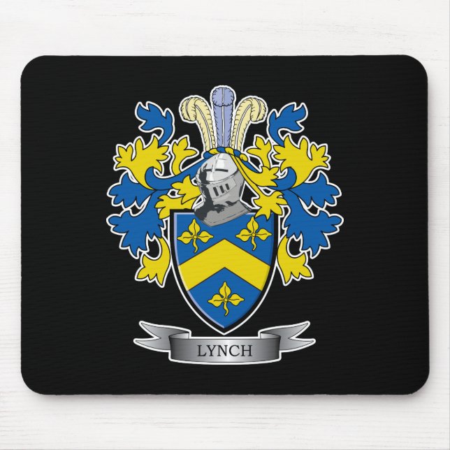 Lynch Coat of Arms Mouse Mat (Front)