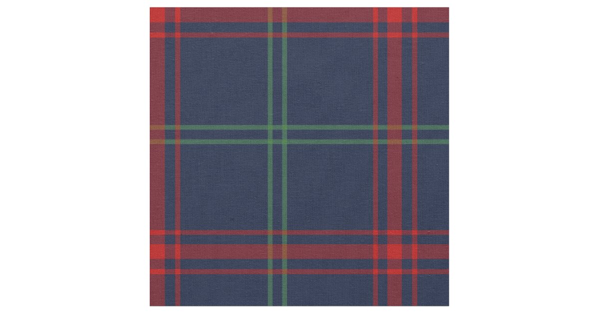 Lynch Tartan Pattern Navy Blue Irish Plaid Fabric Zazzle