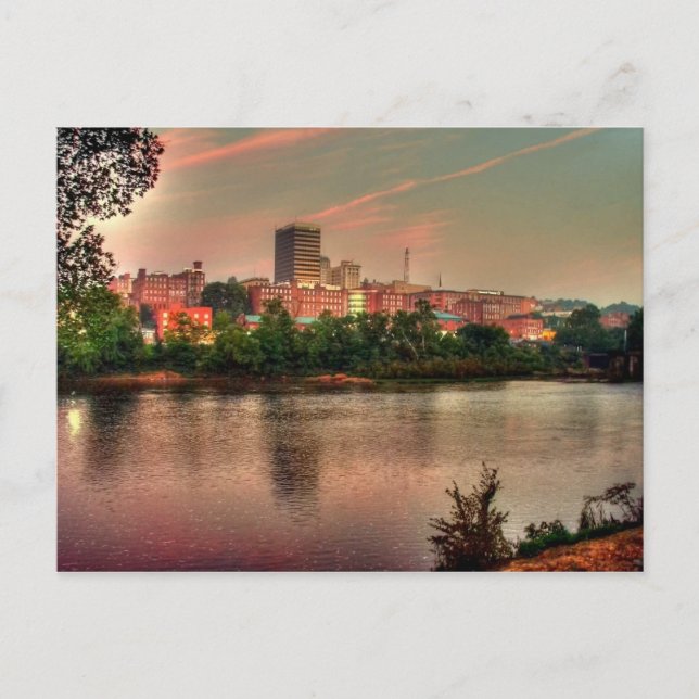 Lynchburg Virginia river scene Postcard (Front)