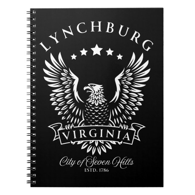 Lynchburg Virginia Vintage Eagle Notebook (Front)