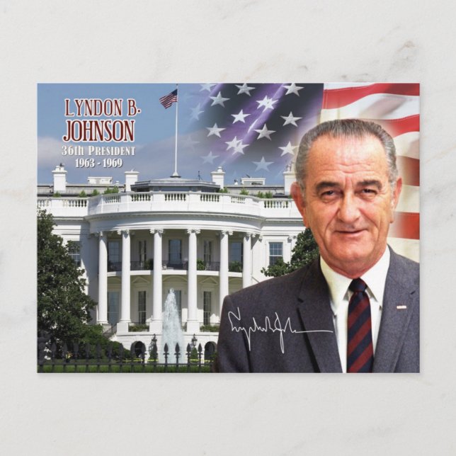 Lyndon B. Johnson -  36th President of the U.S. Postcard (Front)