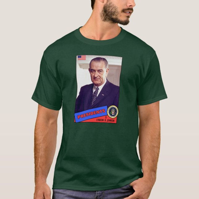 Lyndon B. Johnson Baseball Card T-Shirt (Front)