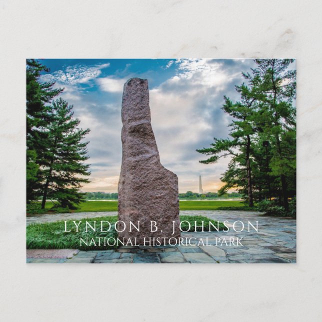 Lyndon B. Johnson Monolith, Memorial Grove Postcard (Front)