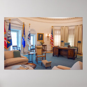 Lyndon Baines Johnson Oval Office Replica Poster