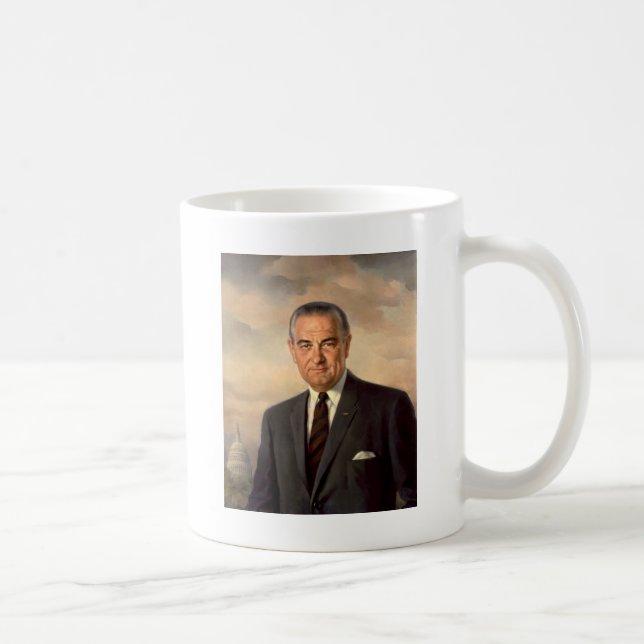 Lyndon Johnson Official Portrait Coffee Mug (Right)