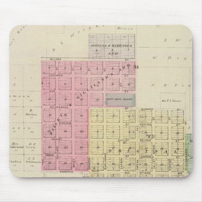 Lyndon, Osage County, Kansas Mouse Mat (Front)