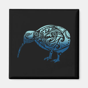 Lynesia Maori Kiwi Bird Ocean Blue New Zealand  Magnet
