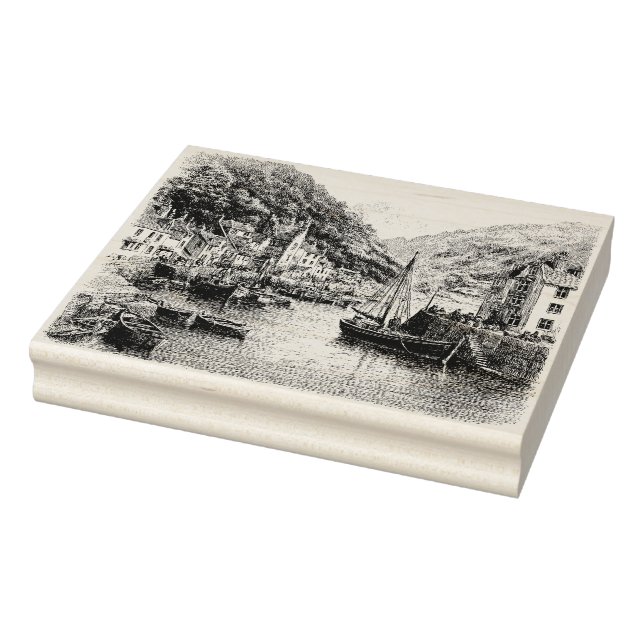 Lynmouth village, Devon Rubber Stamp (Stamp)