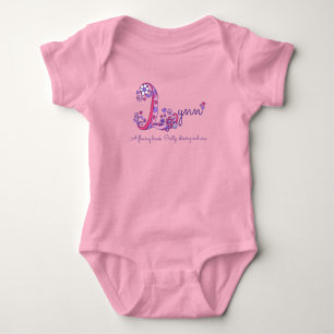 Lynn girls L name meaning monogram kids shirt