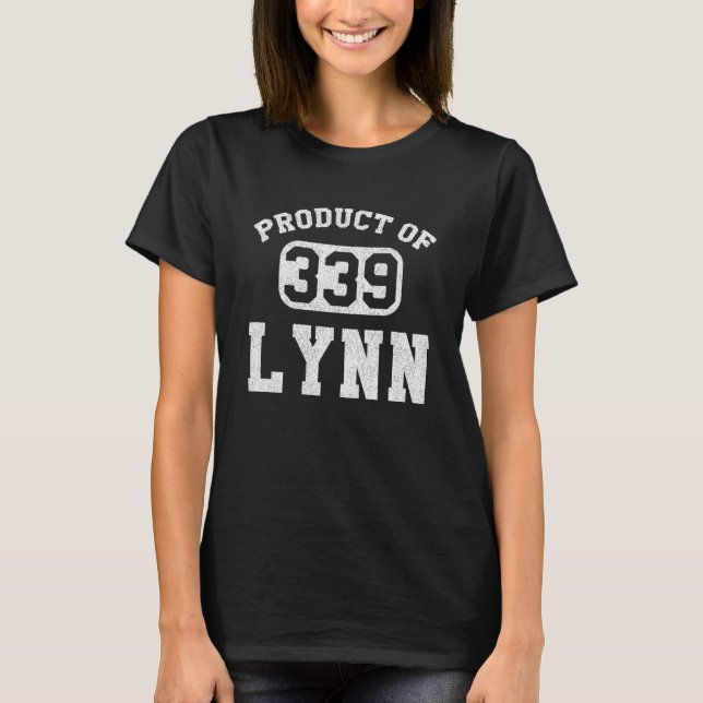 Lynn Massachusetts Vintage Retro Area Code T-Shirt (Front)