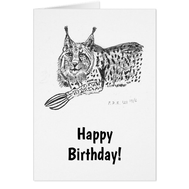 Lynx Birthday Card (Front)