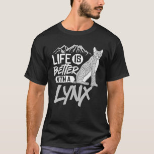 Lynx Cat Animals Safari Bobcats Cute South Africa  T-Shirt