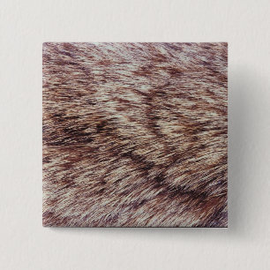 Lynx fur 15 cm square badge