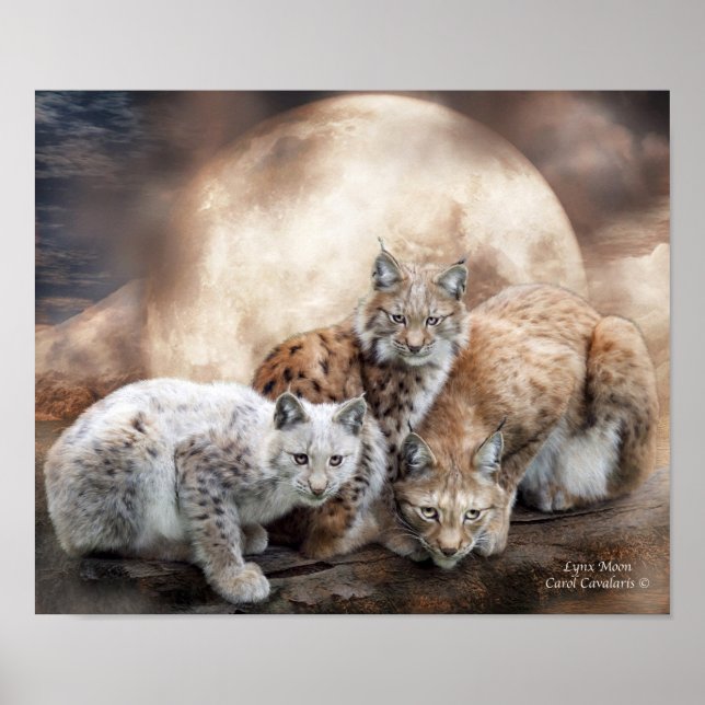 Lynx Moon Art Poster/Print Poster (Front)