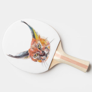 Lynx Ping Pong Paddle, Red Rubber Back Paddle