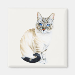 Lynx Point Siamese Cat  Magnet