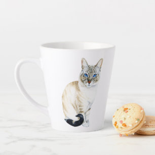 Lynx Point Siamese Cat Parent Personalised Latte Mug