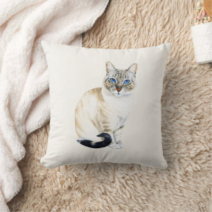 Lynx Point Siamese Cat Personalised Cushion