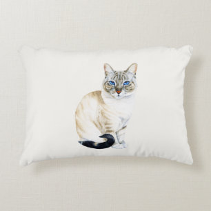 Lynx Point Siamese Cat Personalised Decorative Cushion