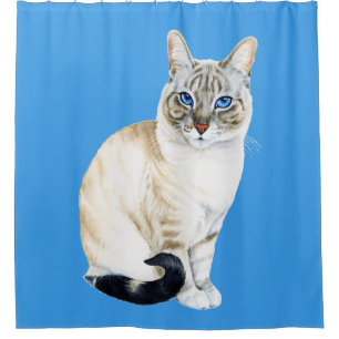 Lynx Point Siamese Cat Shower Curtain