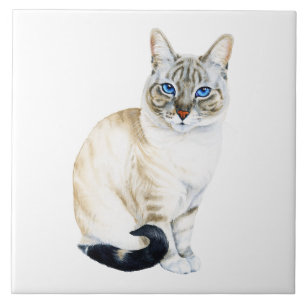 Lynx Point Siamese Cat Tile
