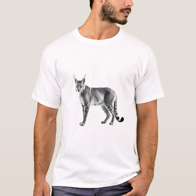 Lynx Power on White T-Shirt (Front)
