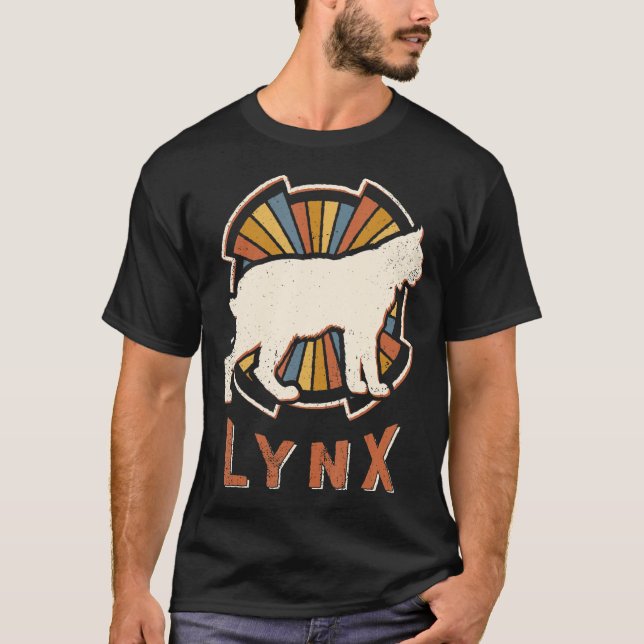 Lynx Vintage Classic Retro Animal Love T-Shirt (Front)