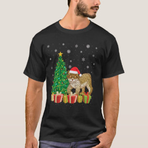Lynxes Xmas Tree Lighting Santa Hat Lynxes Christm T-Shirt