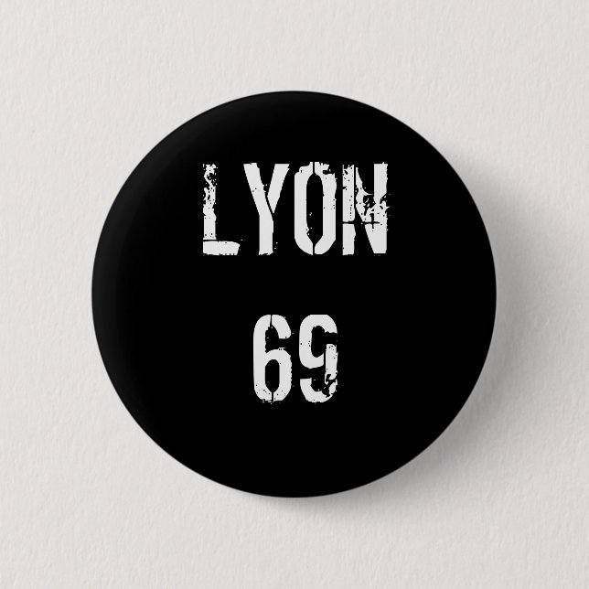 LYON69 6 CM ROUND BADGE (Front)
