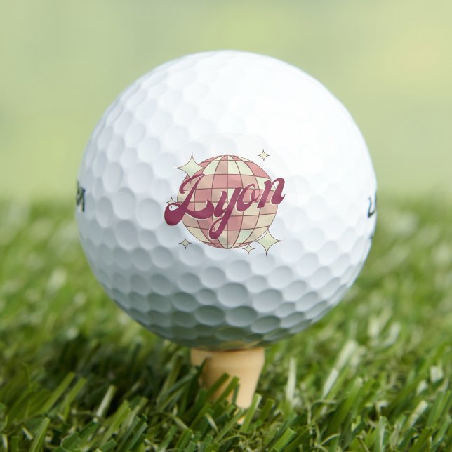 Lyon City France Retro golfing resort  Golf Balls (Creator Uploaded)