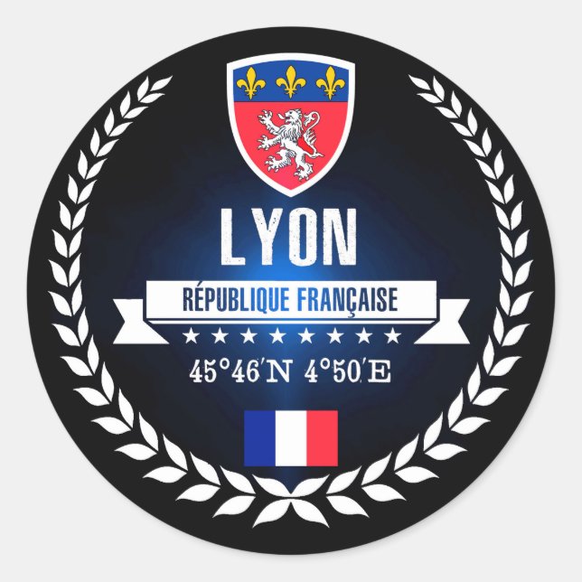 Lyon Classic Round Sticker (Front)