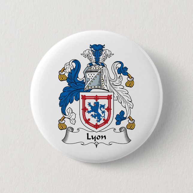 Lyon Family Crest 6 Cm Round Badge (Front)
