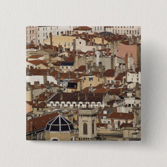 Lyon, France 15 Cm Square Badge (Front)