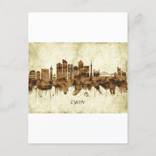 Lyon France Cityscape Holiday Postcard