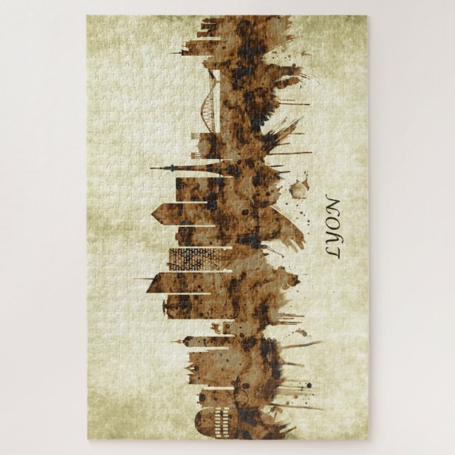 Lyon France Cityscape Jigsaw Puzzle (Vertical)