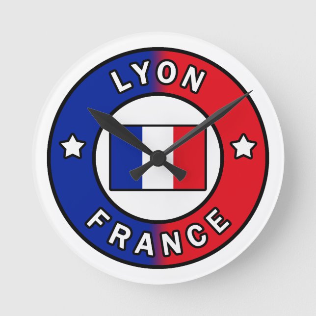 Lyon France Round Clock (Front)