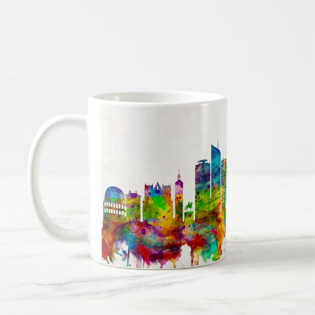 Lyon France Skyline Coffee Mug (Left)