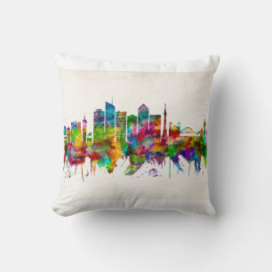 Lyon France Skyline Cushion