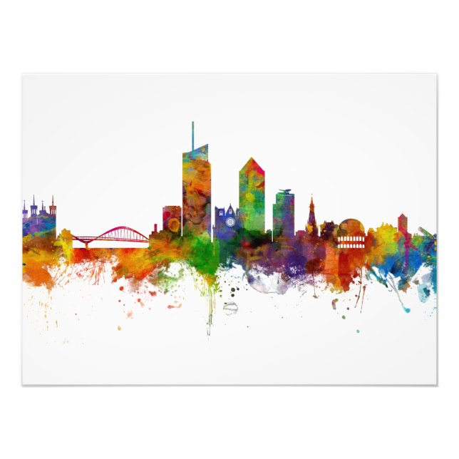 Lyon France Skyline Photo Print (Front)