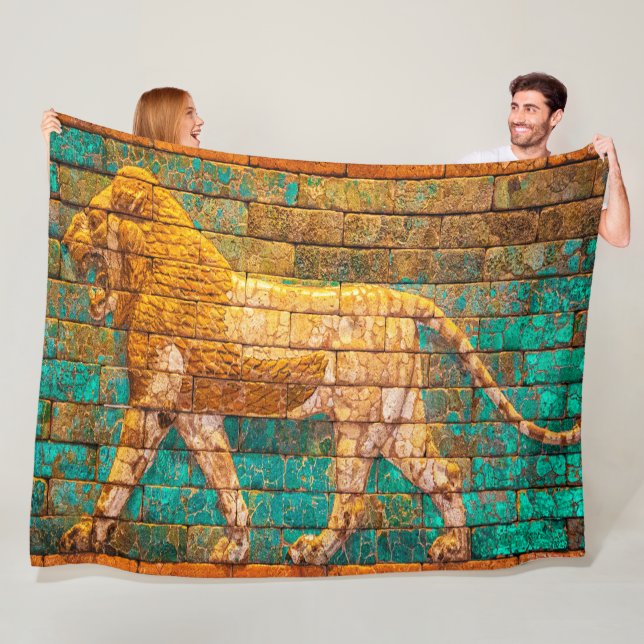 Lyon of Babylon woven blanket (In Situ)
