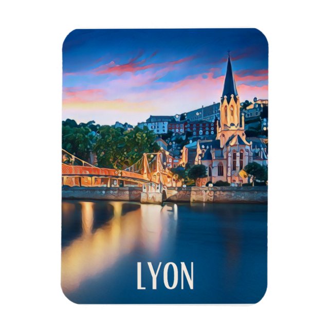 Lyon Photo Vintage  Magnet (Vertical)