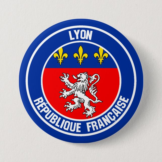 Lyon Round Emblem 7.5 Cm Round Badge (Front)