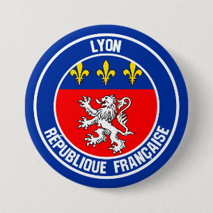 Lyon Round Emblem 7.5 Cm Round Badge
