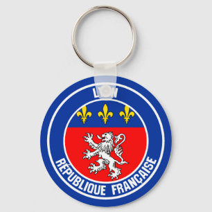 Lyon Round Emblem Key Ring