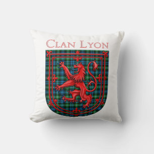 Lyon Tartan Scottish Plaid Lion Rampant Cushion