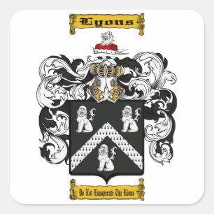 Lyons (Irish) Square Sticker