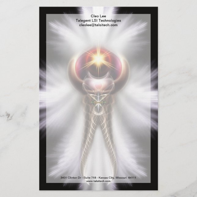 Lypidian II Fractal Art Stationery (Front)