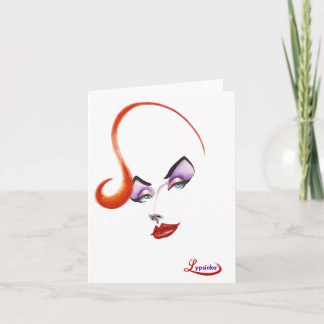 Lypsinka Vertical Note Card! Thank You Card (Front)